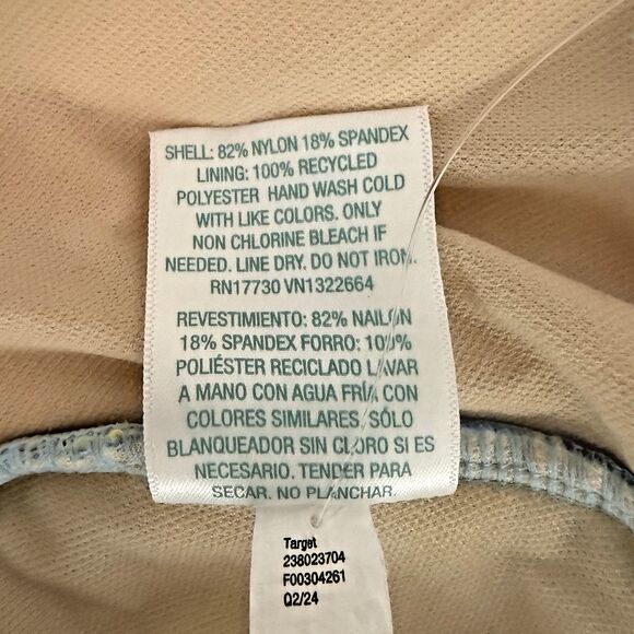 Kona Sol Twist Front Floral Print Shirred Med Coverage One Piece Swimsuit NEW! - Picture 13 of 16